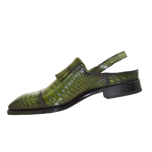 Sheriff Collection 2249 Green Alligator Sandal