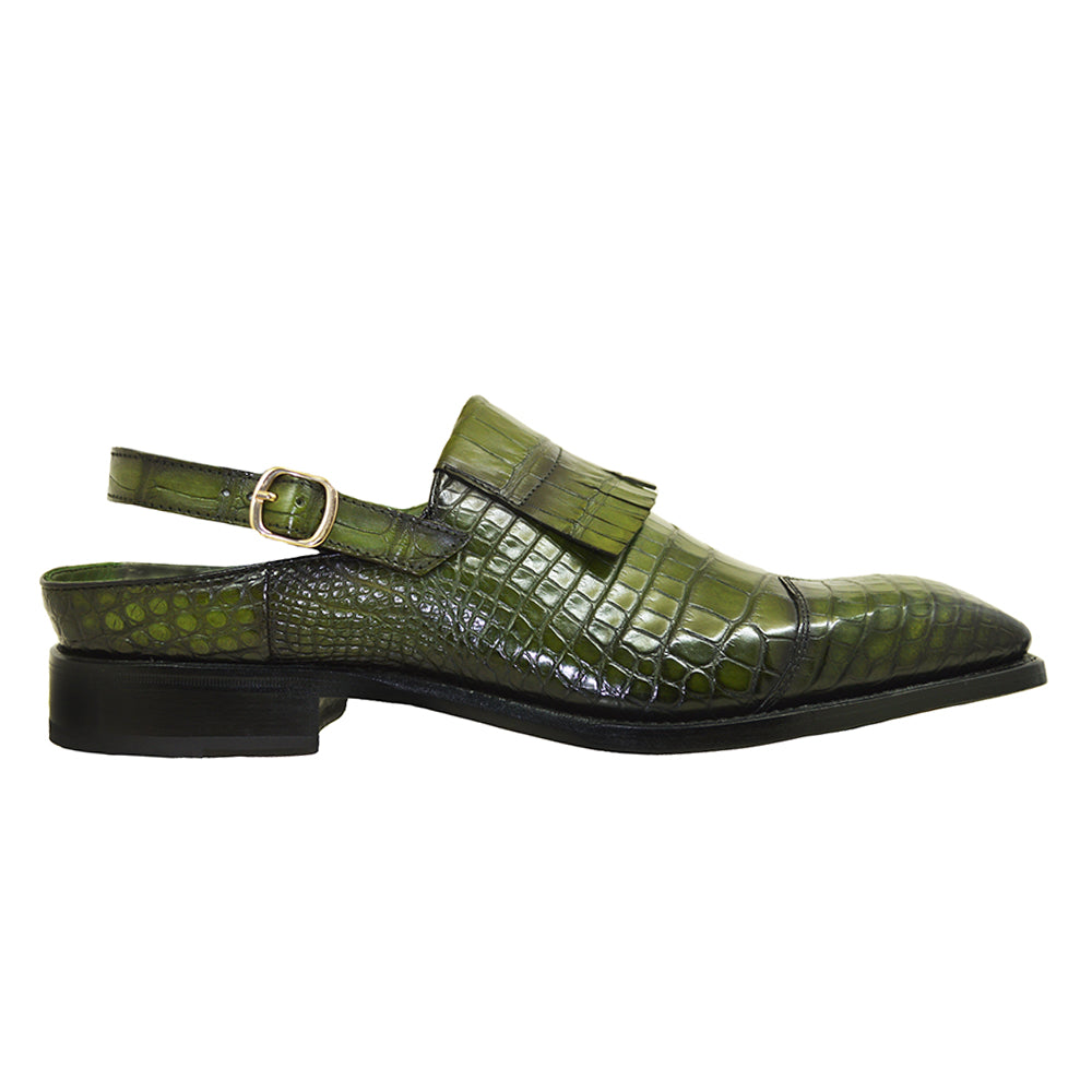 Sheriff Collection 2 Tone Alligator Half Shoe