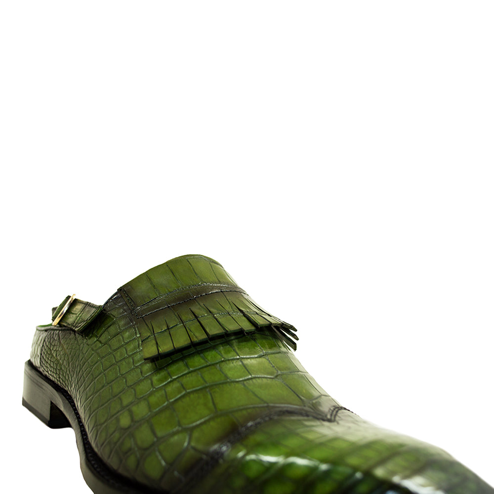 Sheriff Collection 2249 Green Alligator Sandal