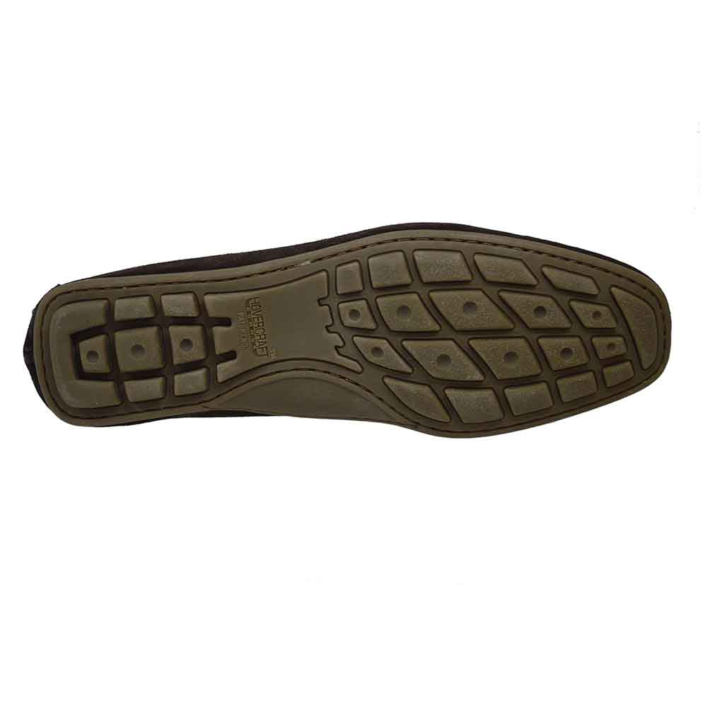 Calzoleria Toscana 2907 brown suede loafers, casual slip-on shoes with a smooth finish and rounded toe design.