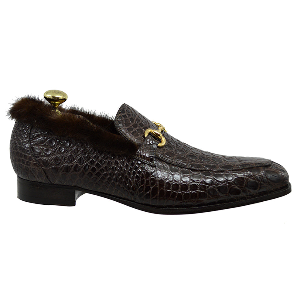 Mauri 4615/4 Crocodile & Mink Loafer