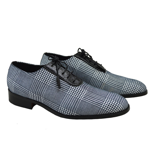 Mauri 4769 Ultra Suede Plaid Houndstooth Dress Shoe
