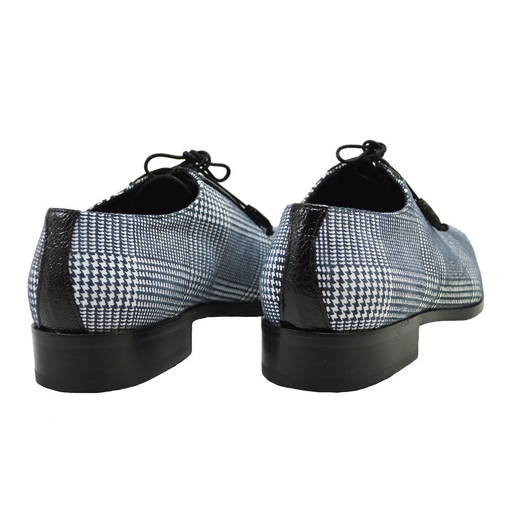 Mauri 4769 Ultra Suede Plaid Houndstooth Dress Shoe