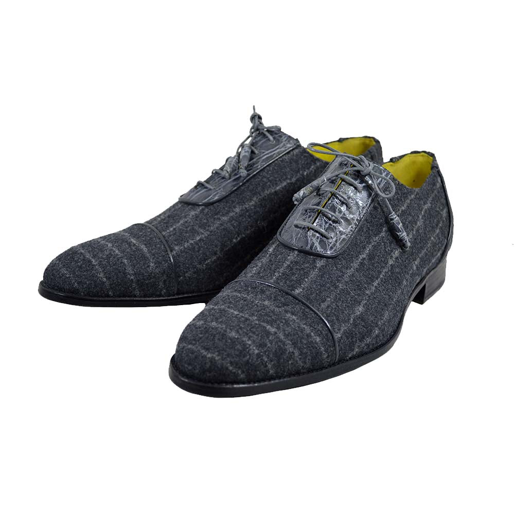 Sheriff Collection x Mauri 4796 Charcoal Gray Cashmere Dress Shoe