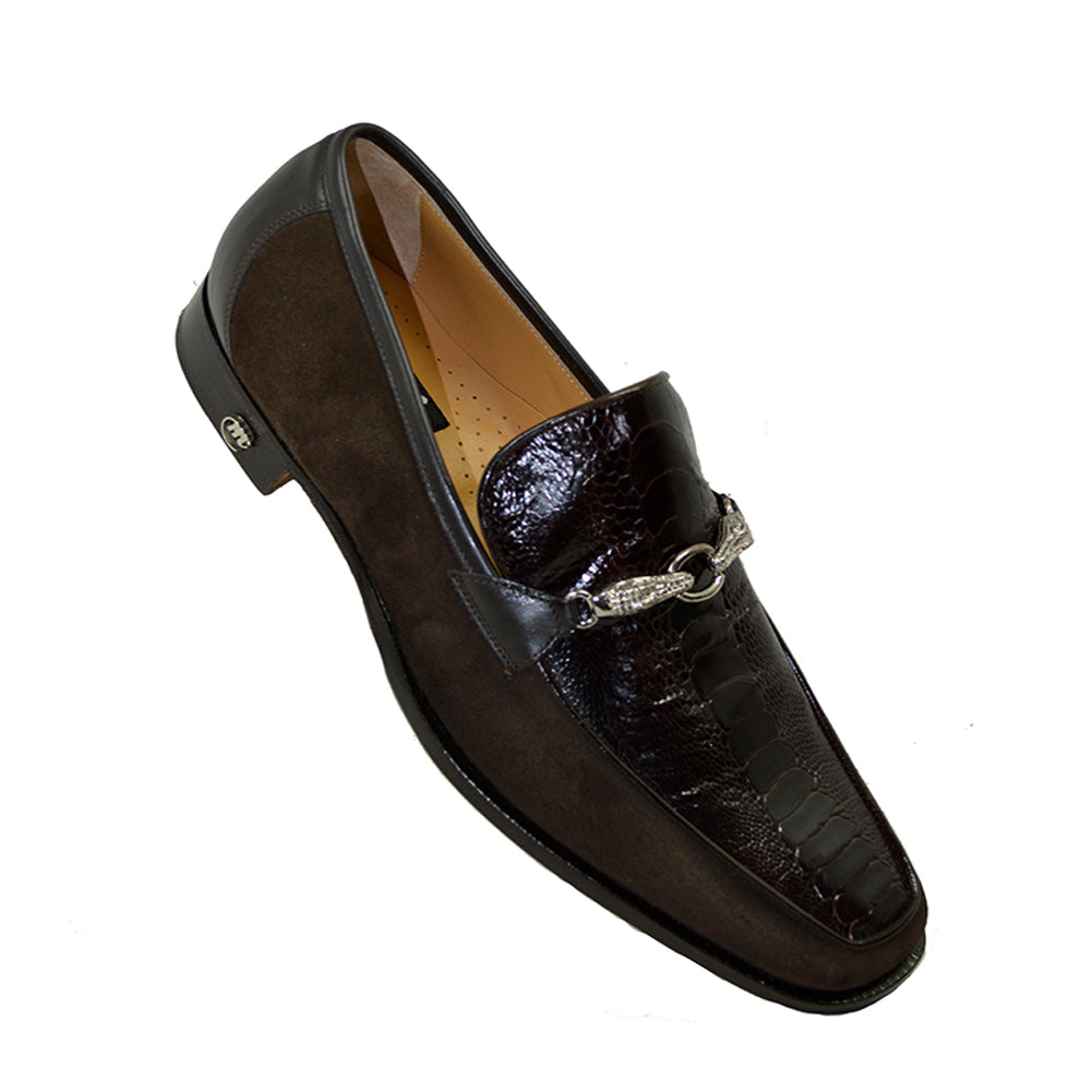 Mauri 'Priest" 4800 Suede-Ostrich Leg Loafer