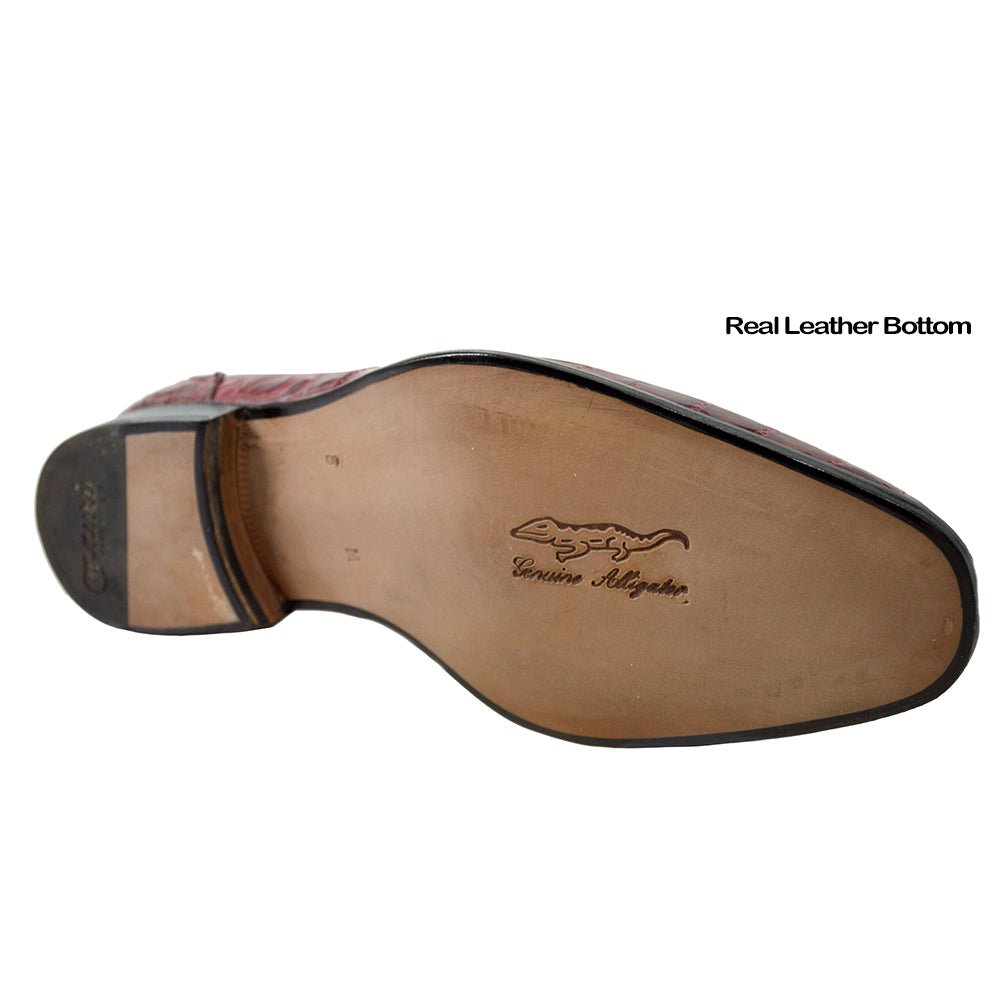 Mauri 4910/1 Ruby Red Alligator Lace Up Dress Shoe