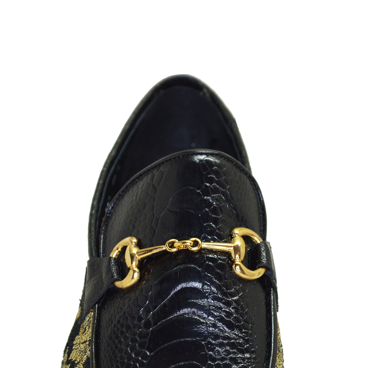 Mauri 4938 Black Didier Fabric & Ostrich Leg
