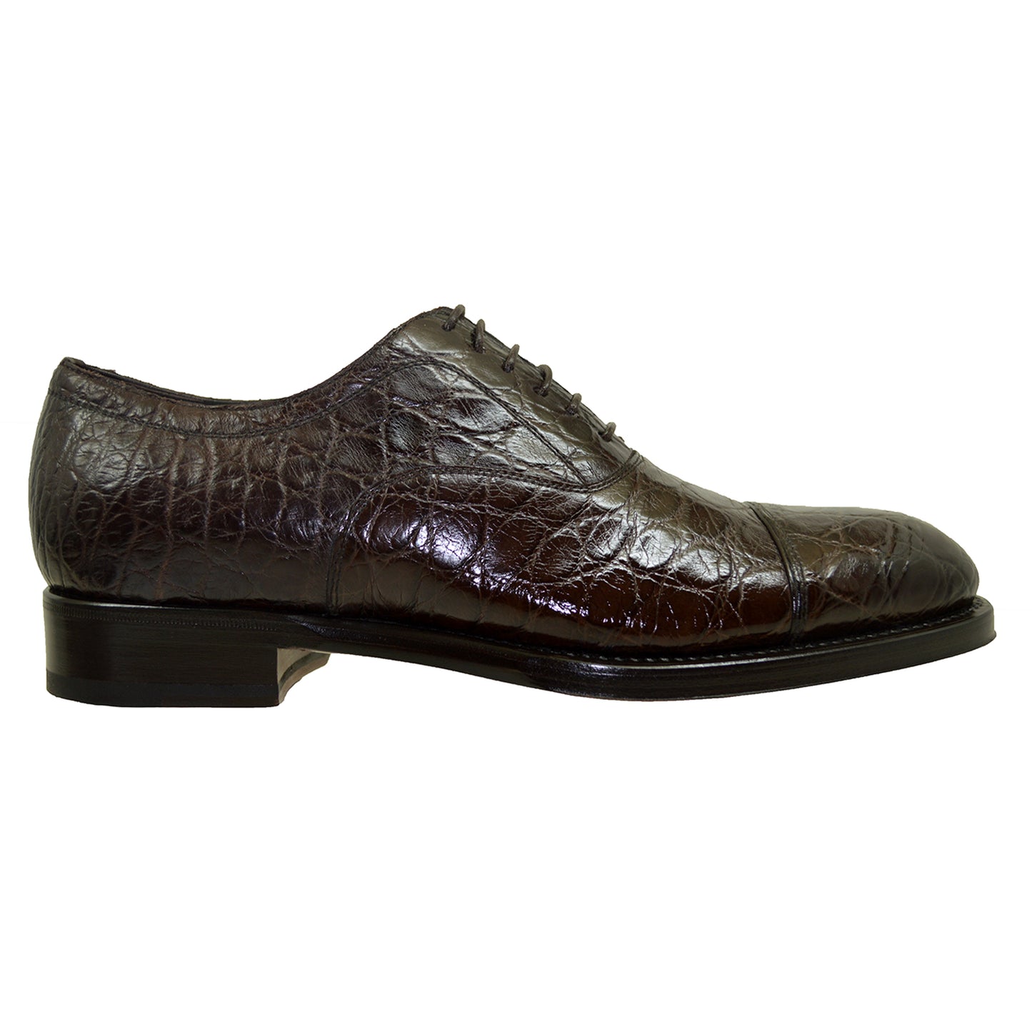 Caporicci 5950 Alligator Flanks Lace Up Brown