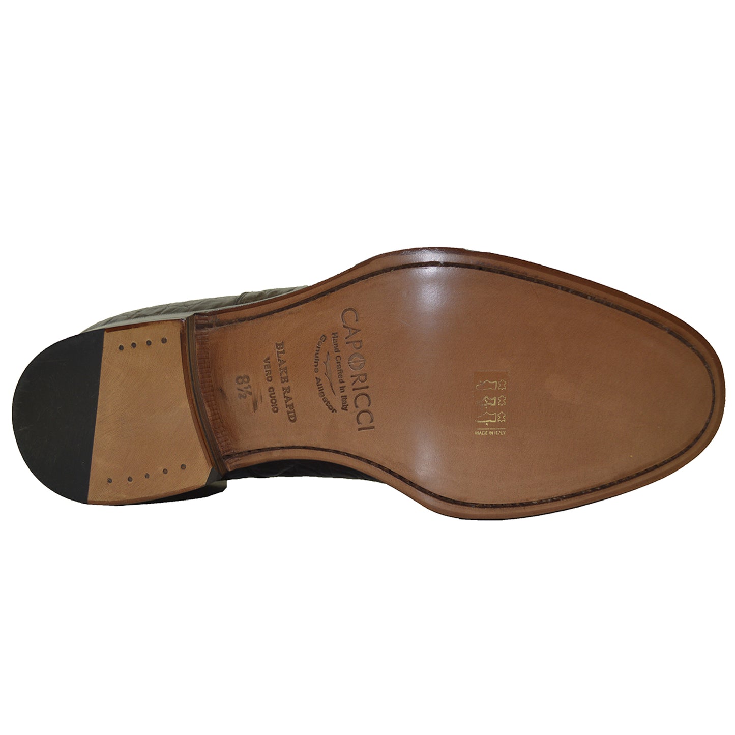Caporicci 5950 Alligator Flanks Lace Up Brown