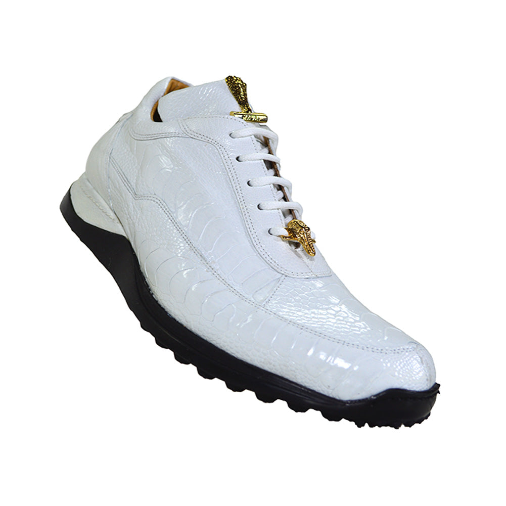 Mauri 8814 White Ostrich Casual