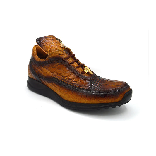 Mauri 8900 Multi Toffee Spray Gold Alligator Casuals