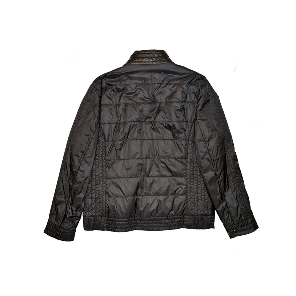 Missani Black Leather & Nylon Jacket 1825-N