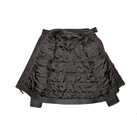 Missani Black Leather & Nylon Jacket 1825-N