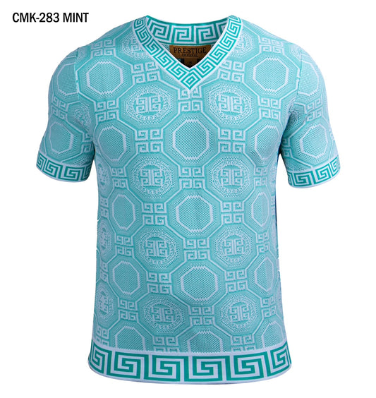 Prestige Greek Pattern V-Neck 283