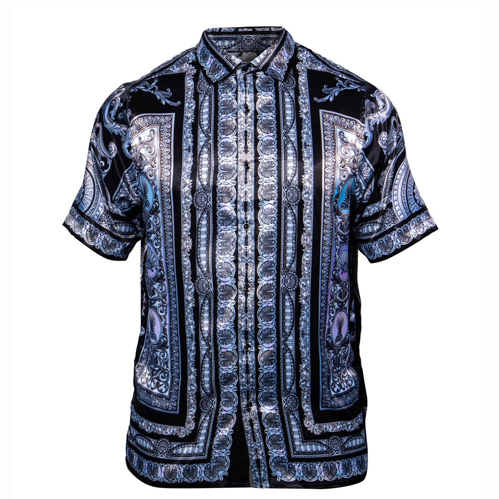 Prestige Vintage Design Satin Button Up 322