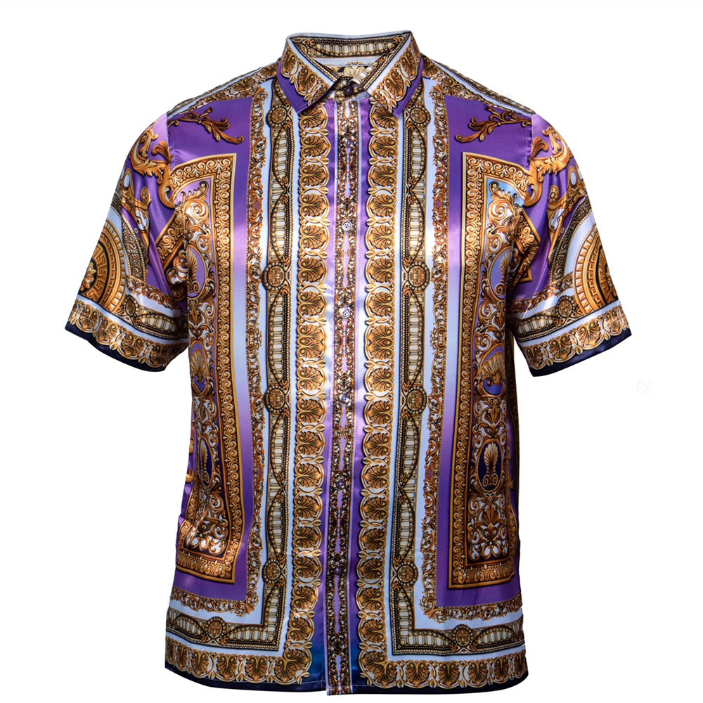 Prestige Vintage Design Satin Button Up 322