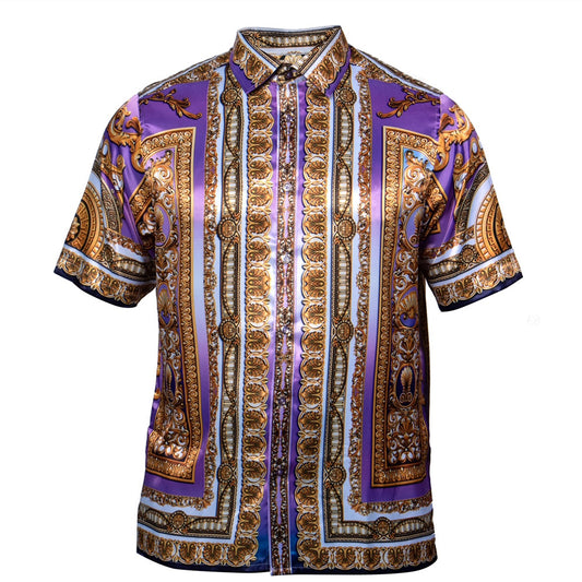Prestige Vintage Design Satin Button Up 322