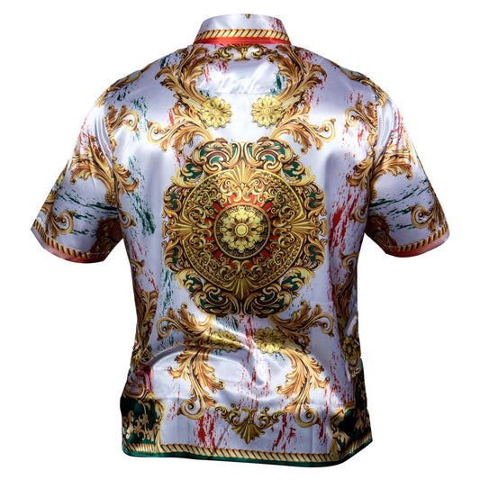 Prestige Vintage Design Satin Button Up 330