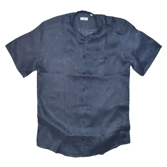 Andrea BOSSI Short Sleeve Linen Button Up