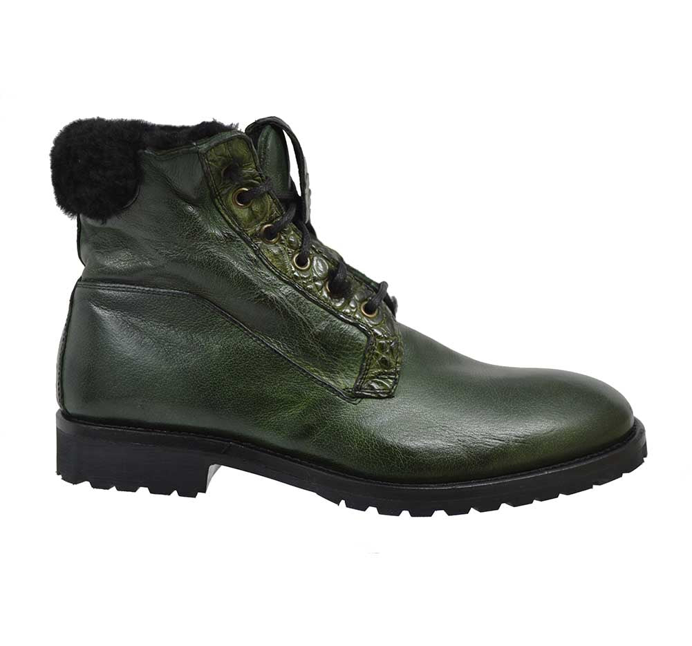 Calzoleria Toscana 4060 Leather & Shearling Boot - Cellini Uomo