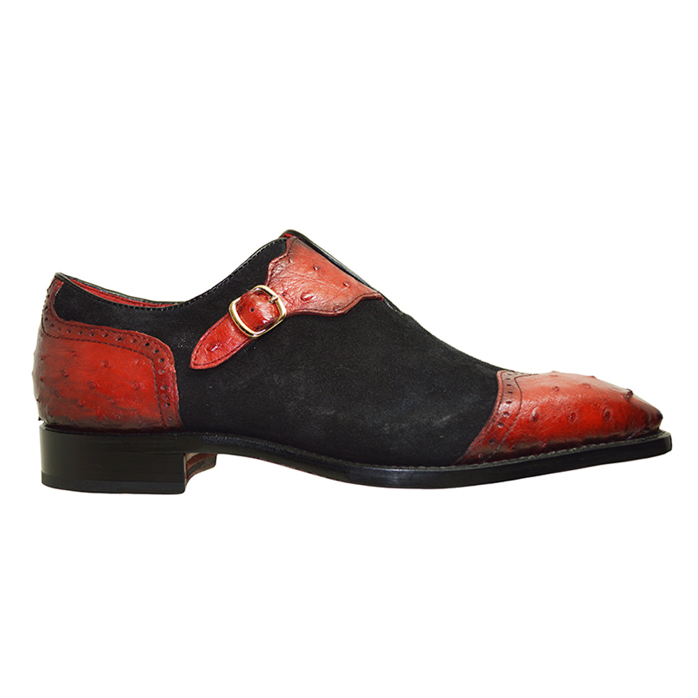 Sheriff Collection 2216 Suede & Ostrich Loafer