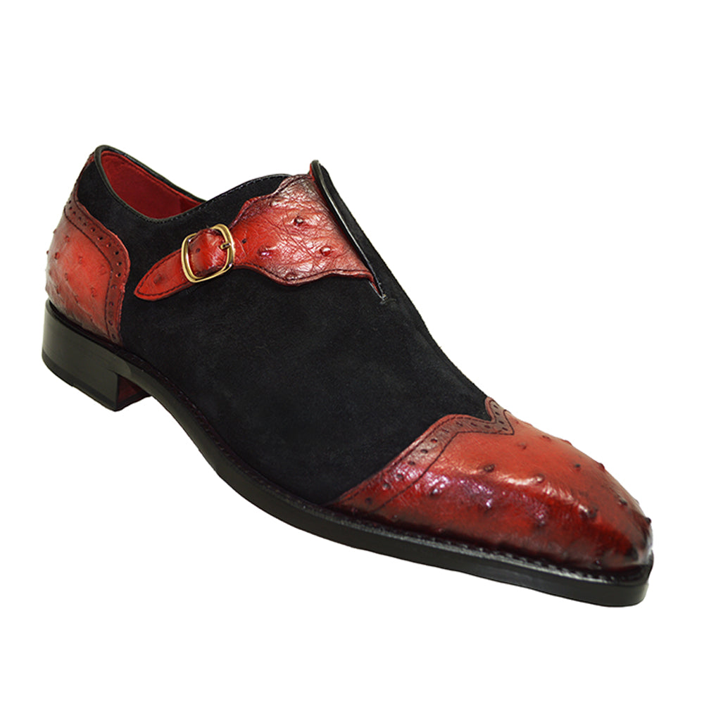 Sheriff Collection Suede & Ostrich Loafer 2116