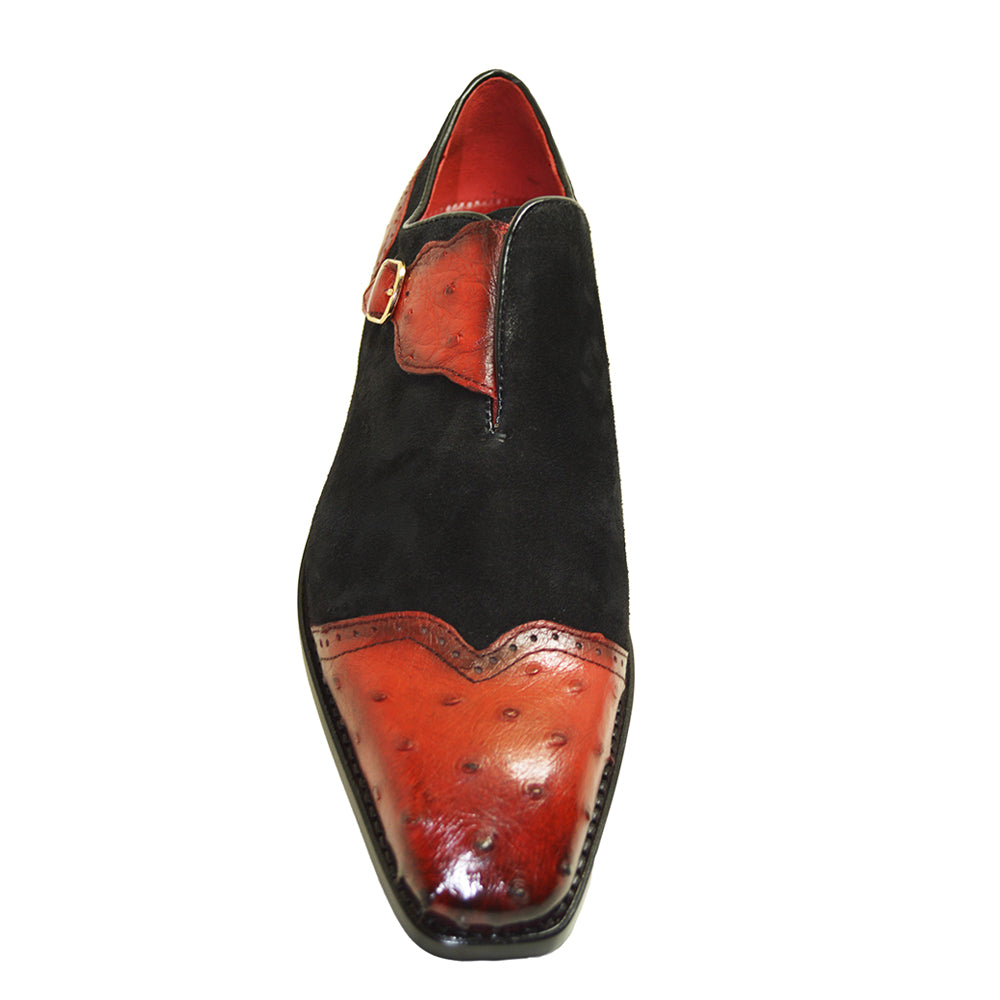 Sheriff Collection Suede & Ostrich Loafer 2116