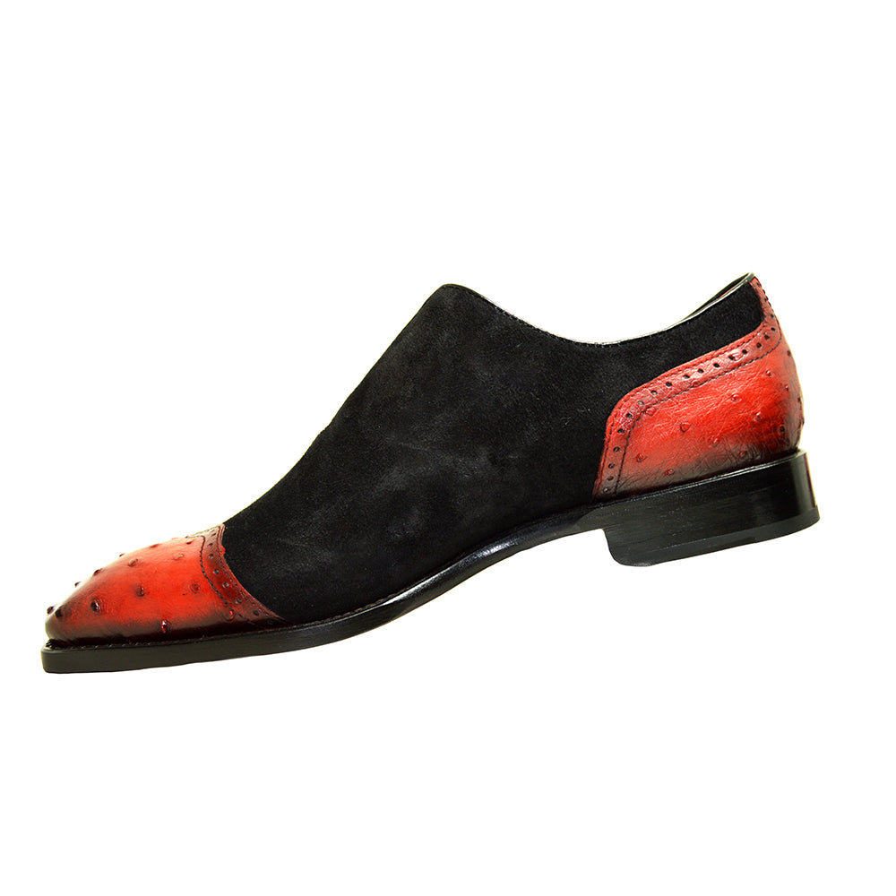Sheriff Collection Suede & Ostrich Loafer 2116