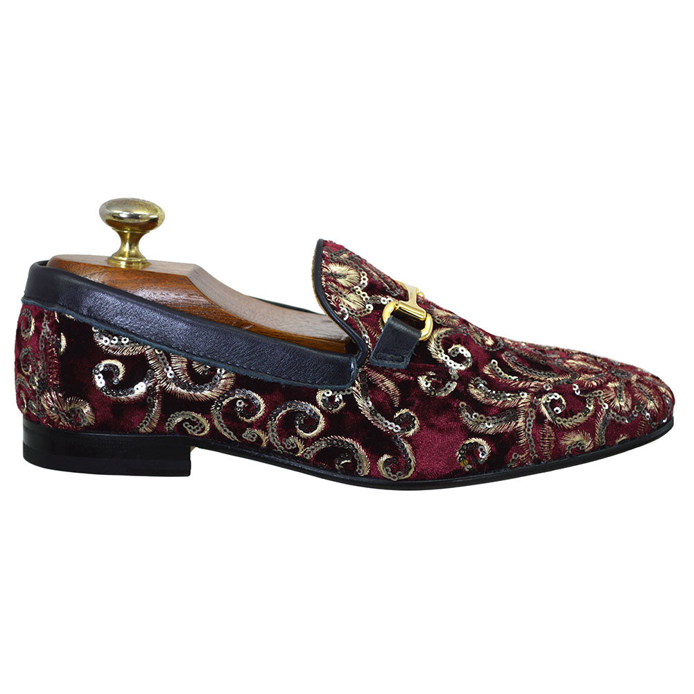 Walk London Sequin Velvet Loafers