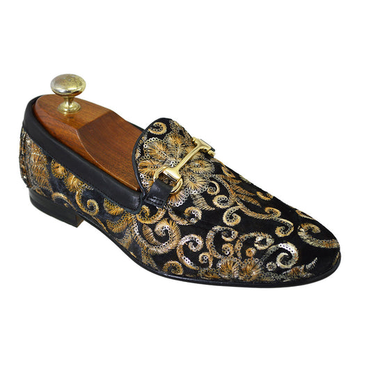 Walk London Sequin Velvet Loafers