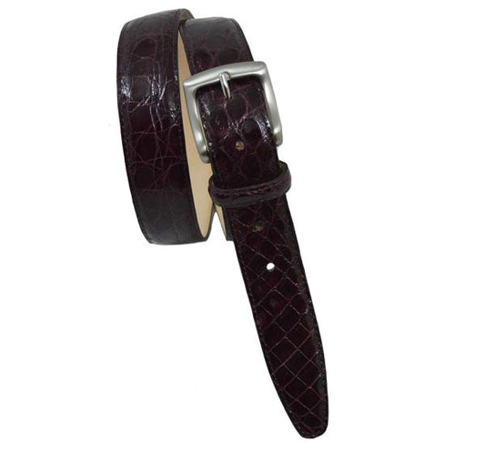 Mauri Burgundy Alligator Belt