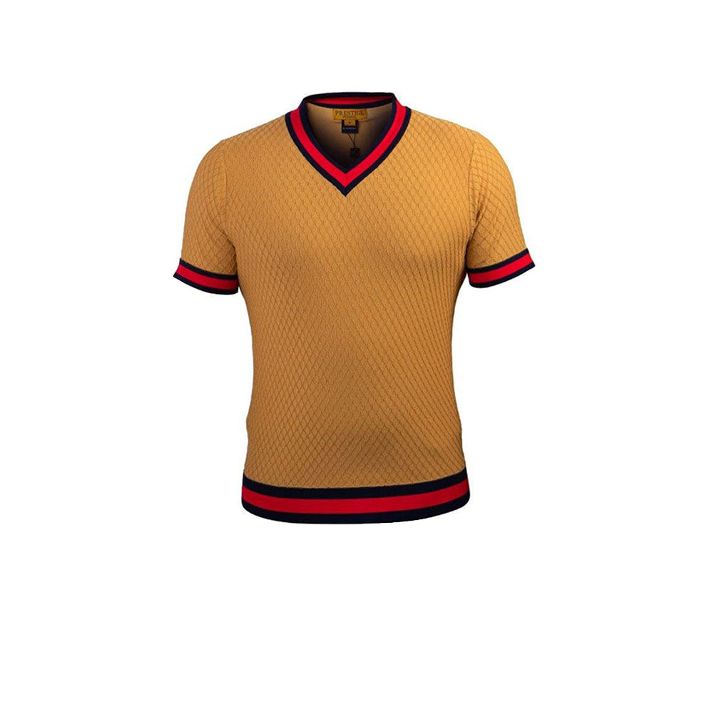 Prestige Brown Latte V-neck Shirt 035