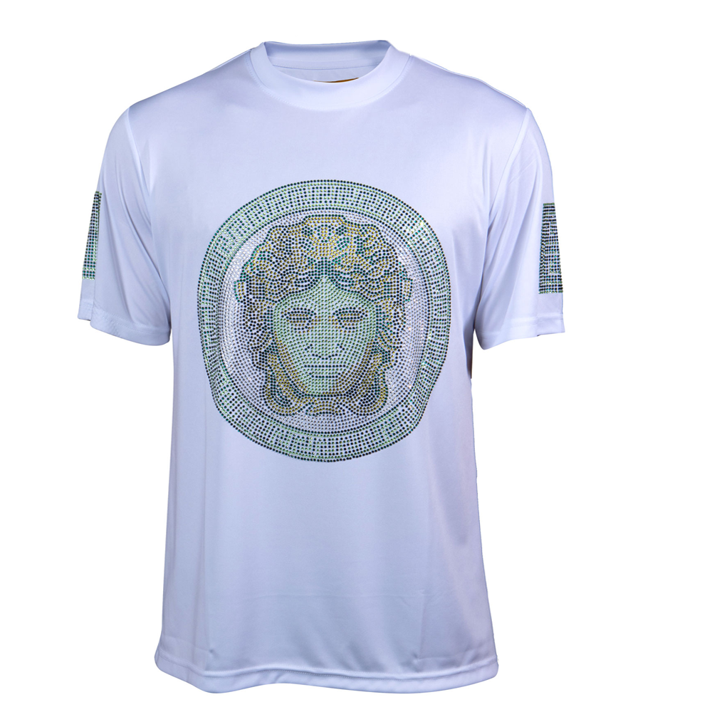 Versace MEDUSA UNISEX - Print T-shirt - navy/bright blue/blue 