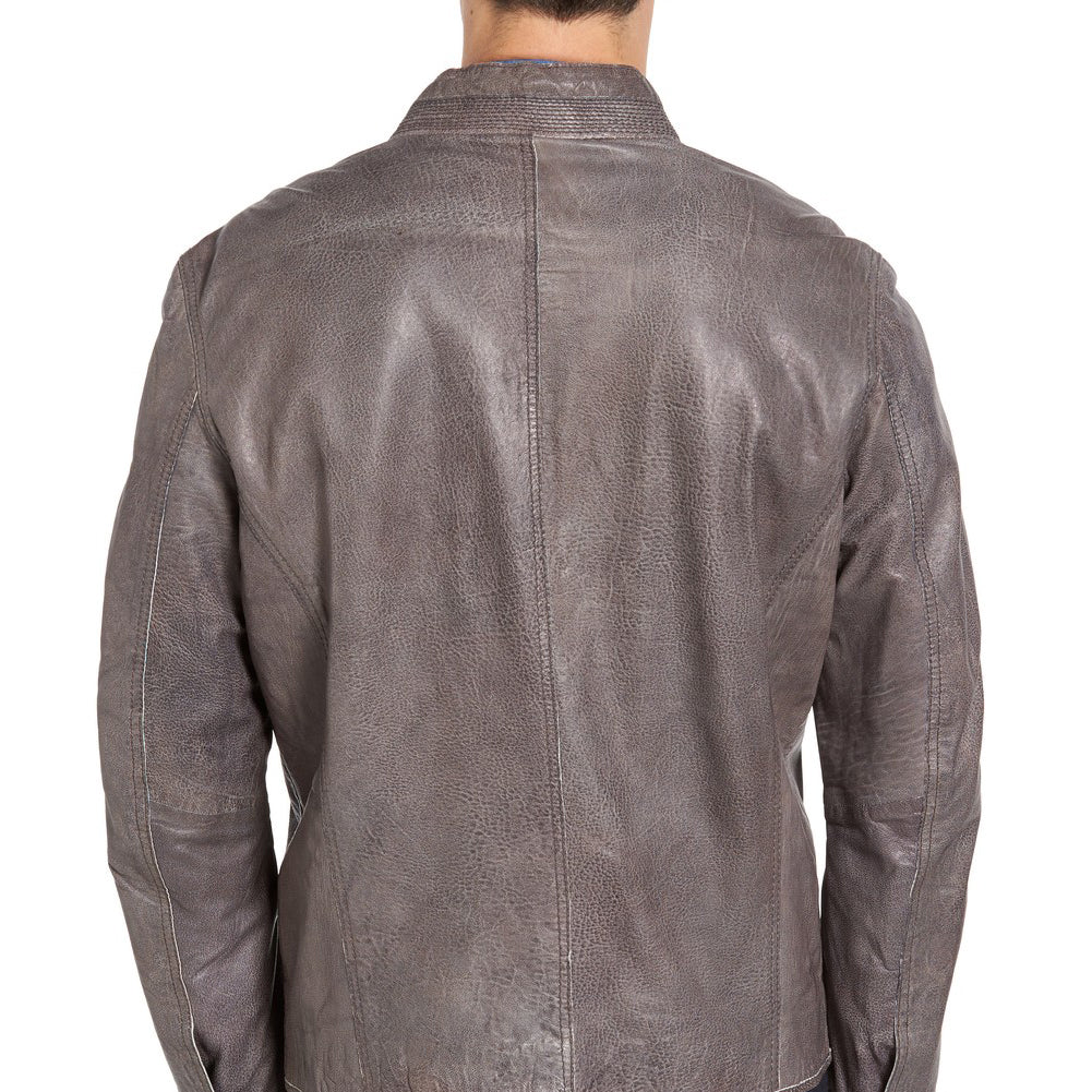 Missani Gray Lamb Skin Jacket 390678