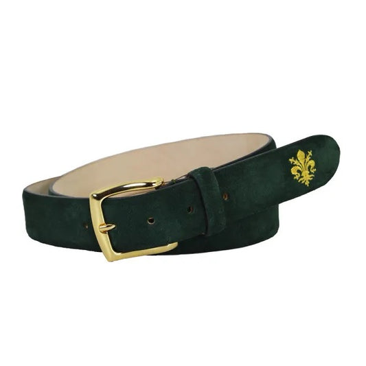 Toscana Mens Suede Crest Belt