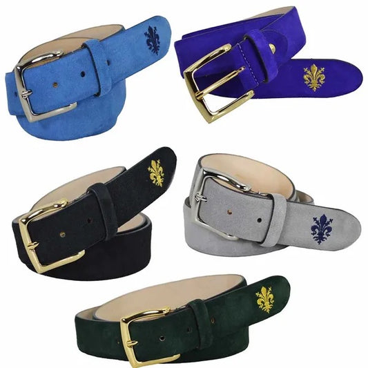 Toscana Mens Suede Crest Belt