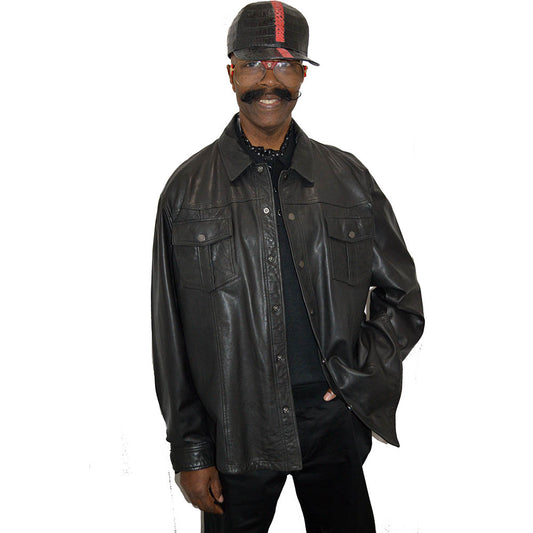 Missani Leather Shirt Jacket 16234