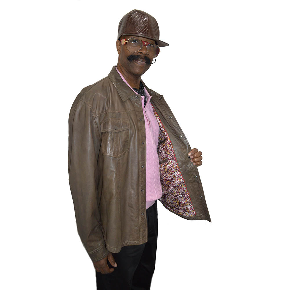 Missani Leather Shirt Jacket 16234