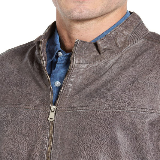 Missani Gray Lamb Skin Jacket 390678