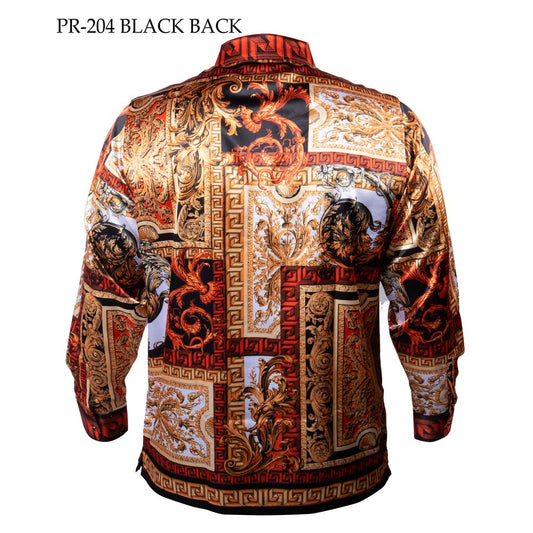 Prestige Satin Digital Print Button Up Shirt