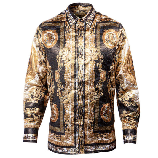 Prestige Shiny Digital Print Button Up 310