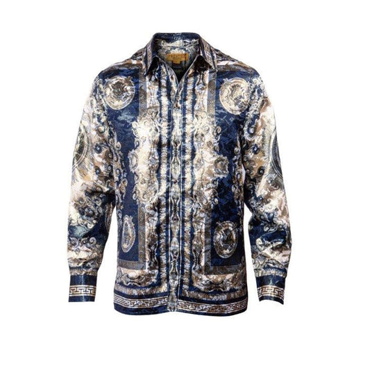 Prestige Shiny Digital Print Button Up 310