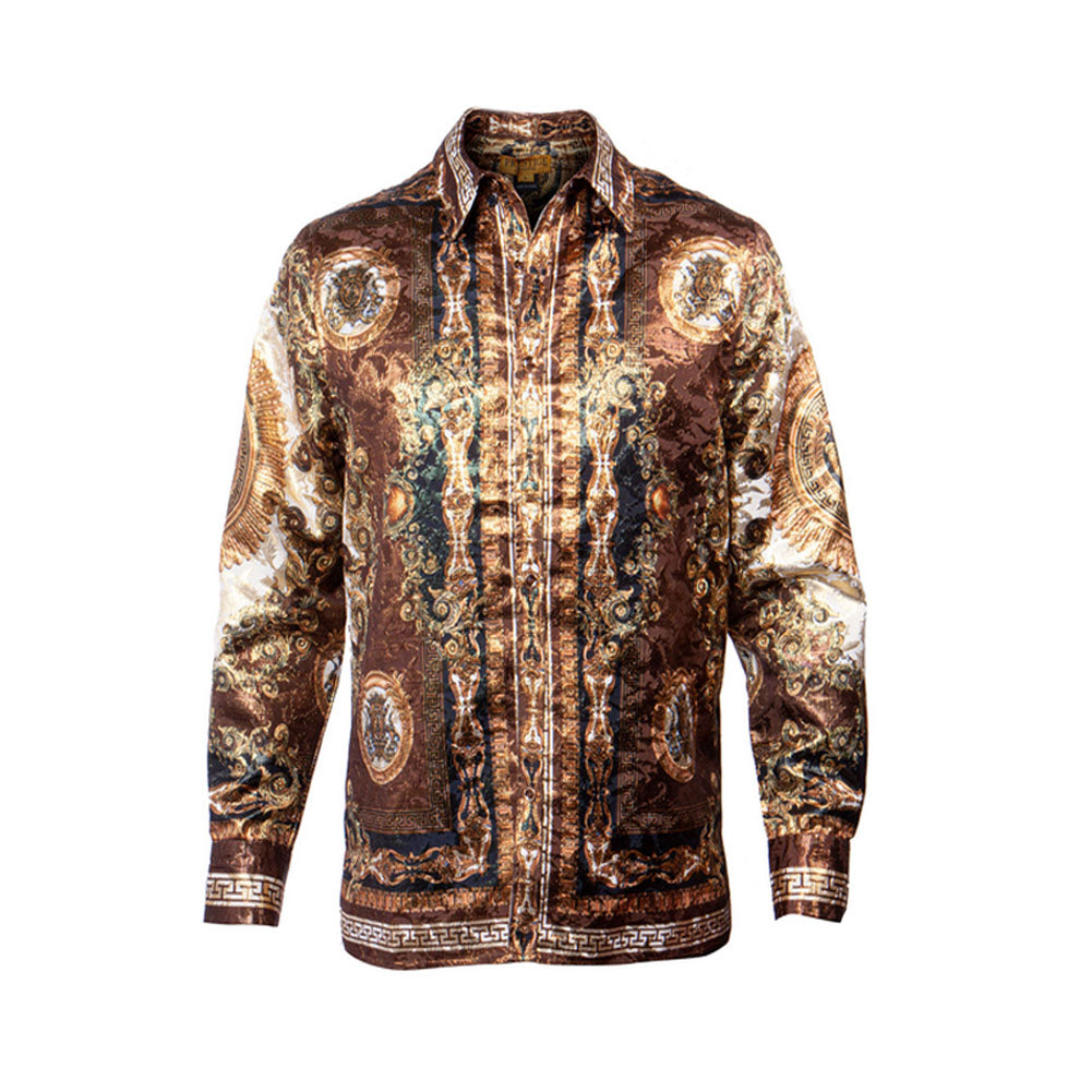 Prestige Shiny Digital Print Button Up 310