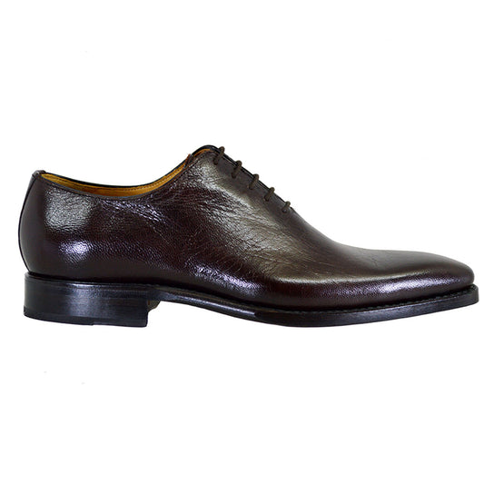 Sheriff Collection 1505 brown crushed leather lace-up dress shoe with classic design and polished finish.