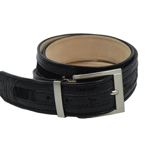 Sheriff Collection x Black Ostrich Belt