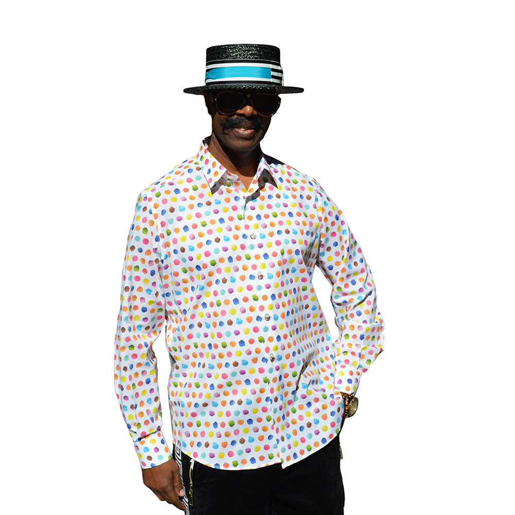 Tarcisio White Scoop Button Up Shirt