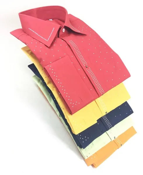 Andrea Bossi Studded Dress Shirt