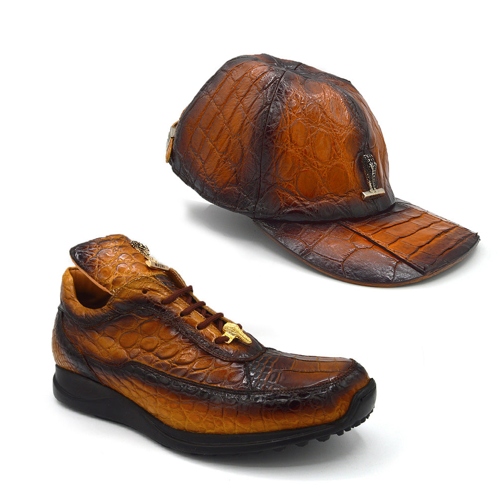 Mauri 8900 Multi Toffee Spray Gold Alligator Casuals