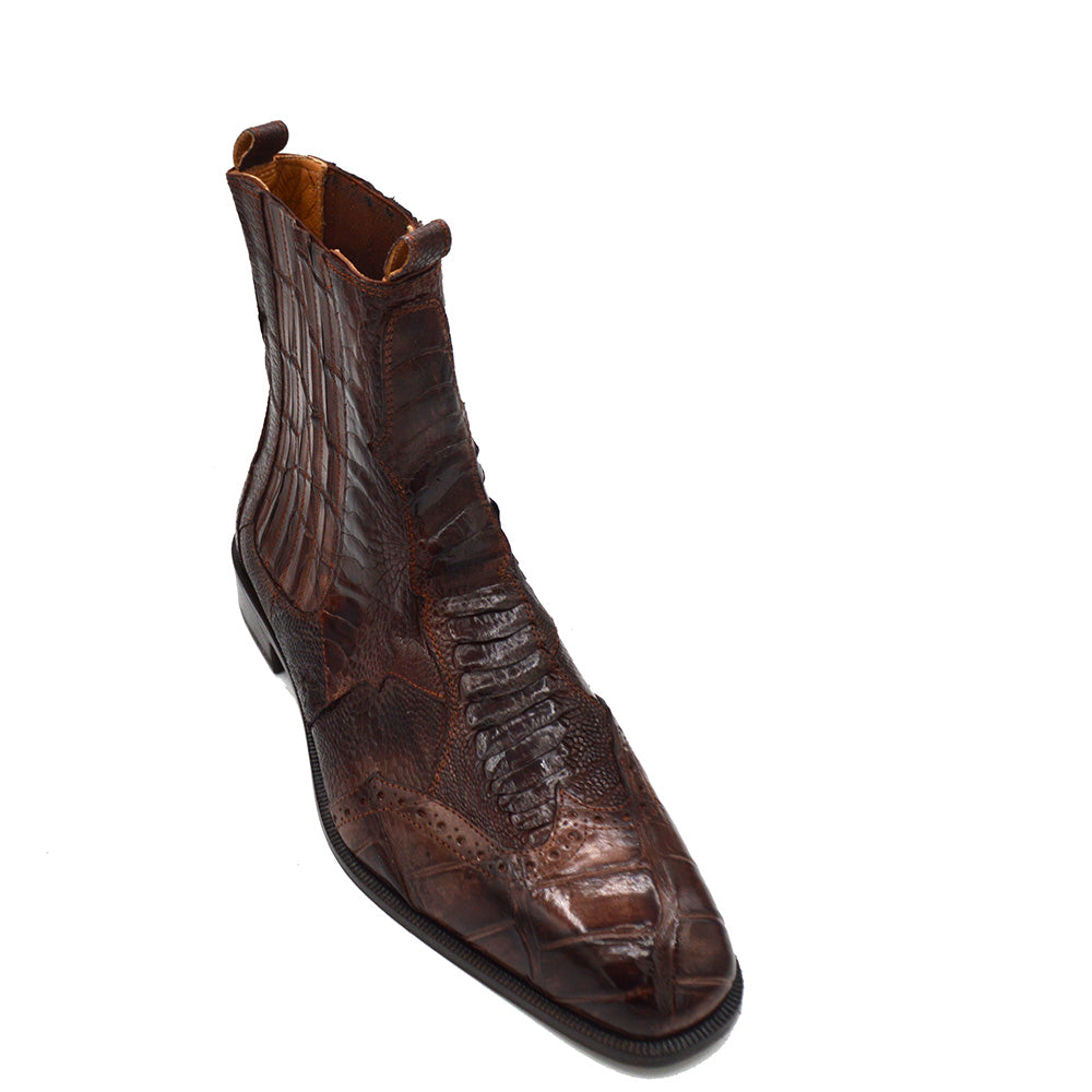 Mauri 1092 Alligator/Ostrich Leg Boot - Hand Painted Colors