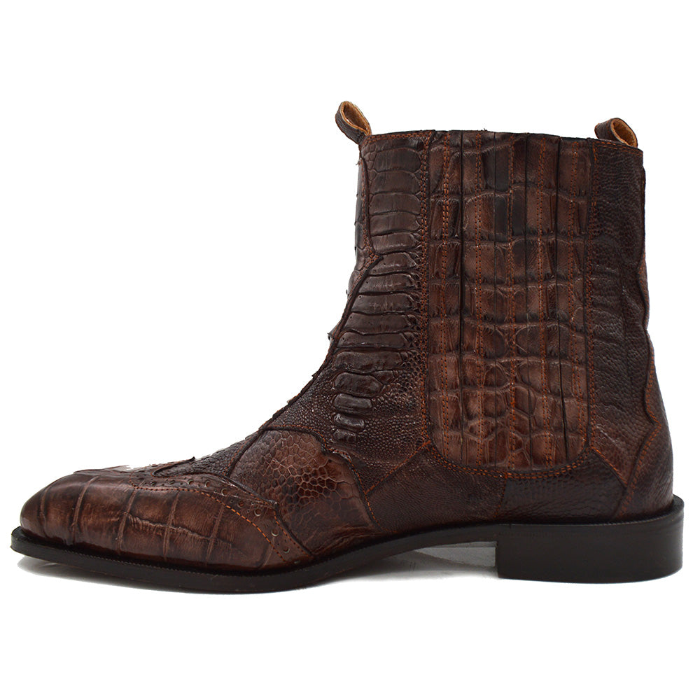 Mauri 1092 Alligator/Ostrich Leg Boot - Hand Painted Colors